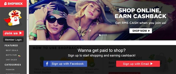 ShopBack Malaysia offers cashback when users shop online 8