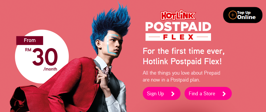 Hotlink Postpaid Flex with Unlimited Calls & SMS- RM30/month 1
