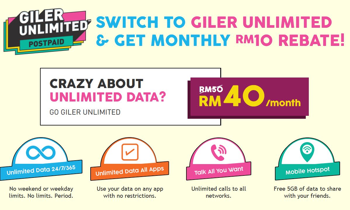 U Mobile GX50 at just RM40/month with Unlimited Internet 1