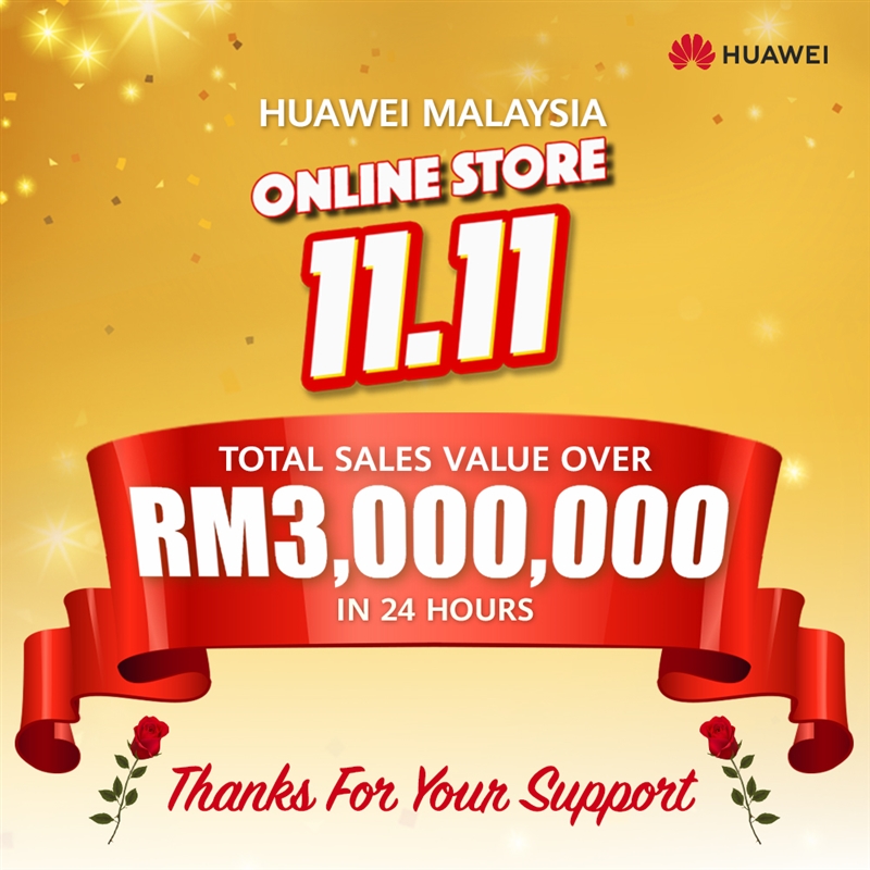 Huawei made RM3 million worth of sales on 11.11 1