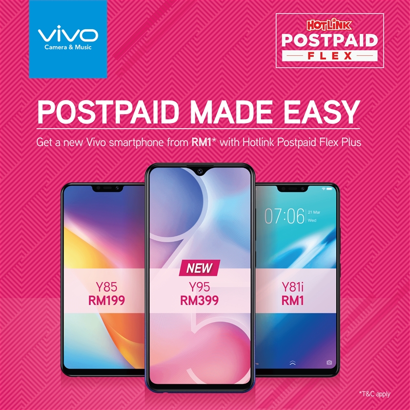 Grab your vivo Y95 exclusively at Hotlink - RM399 1