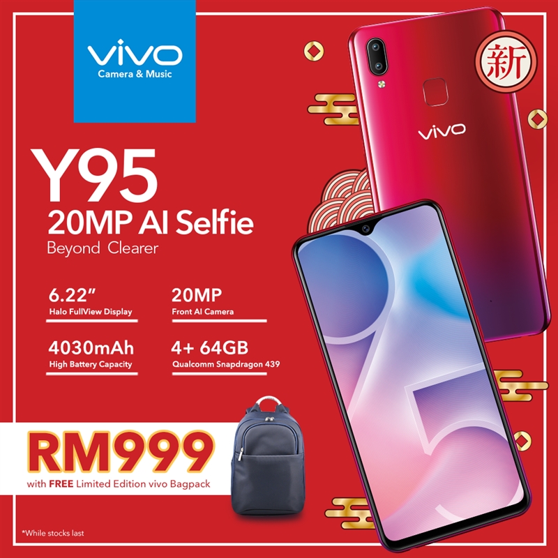 Vivo Y95 is available with freebies at RM999 1