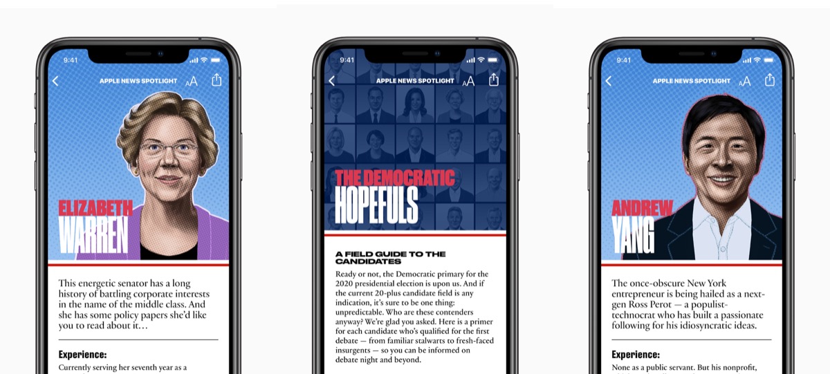 Apple News Launches Candidate Guide to the 2020 Democratic Debates 1
