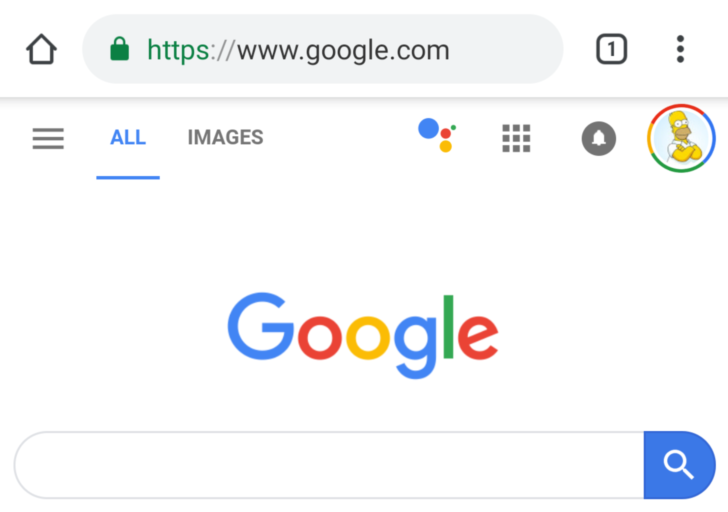 Tapping the Google Assistant icon on mobile web search brings up an error page