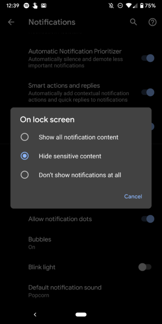 Android Q Beta 5 brings more control over lockscreen notifications 2