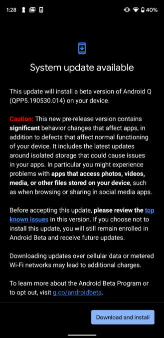 Android Q Beta 5 is landing today 2