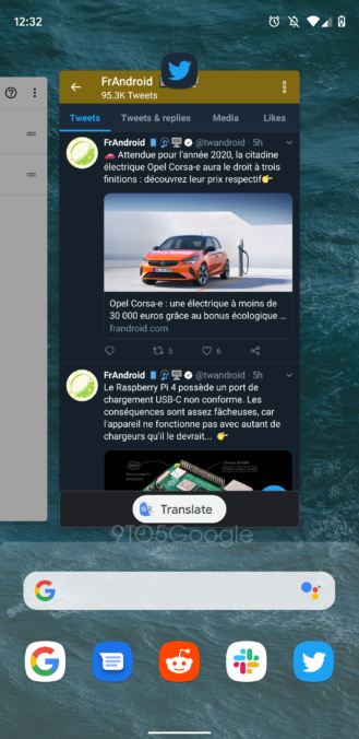 Android Q could offer to translate app previews in the Recents screen 2
