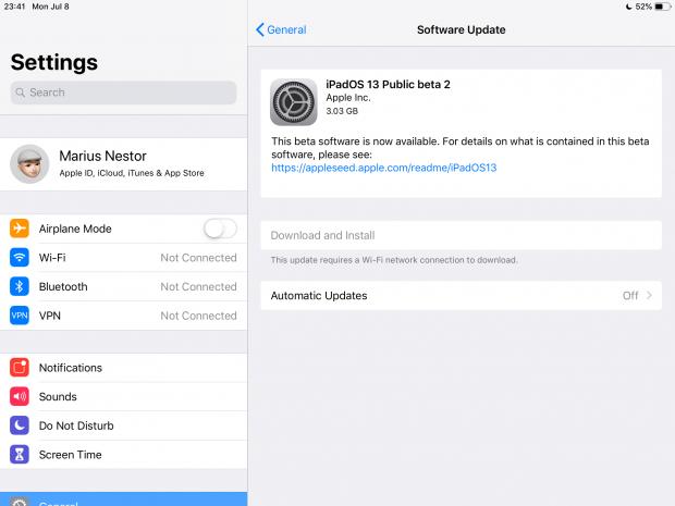 iPadOS 13 public beta 2