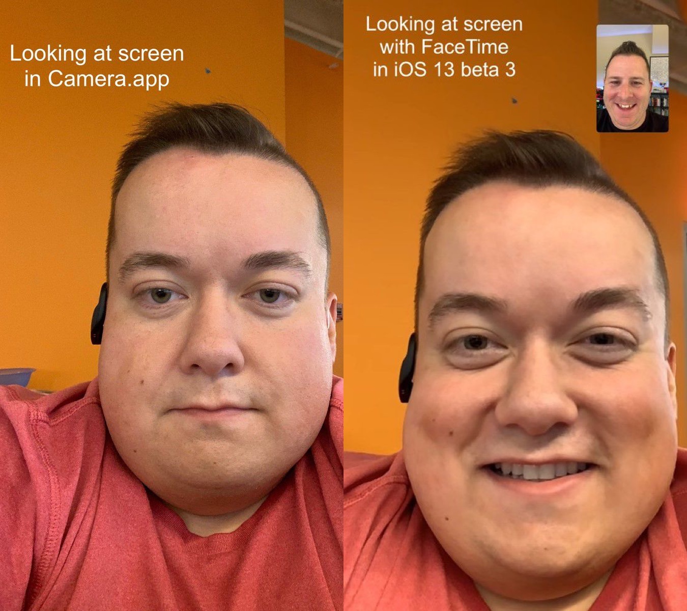 Attention Correction Feature in iOS 13 Beta Enables Appearance of Eye Contact During FaceTime Calls [Updated] 1