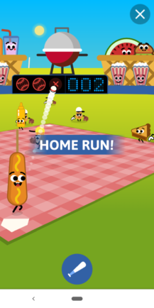 Google celebrates Independence Day with a baseball doodle game and fireworks in search 2