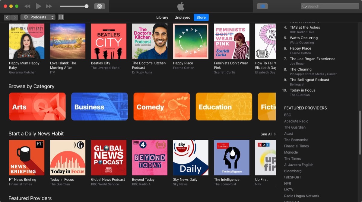 Apple Adds New Content Categories to its Podcasts App 2