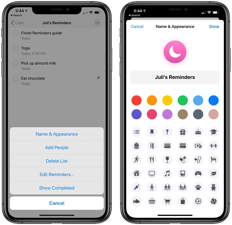 Reminders: What's New in iOS 13 4