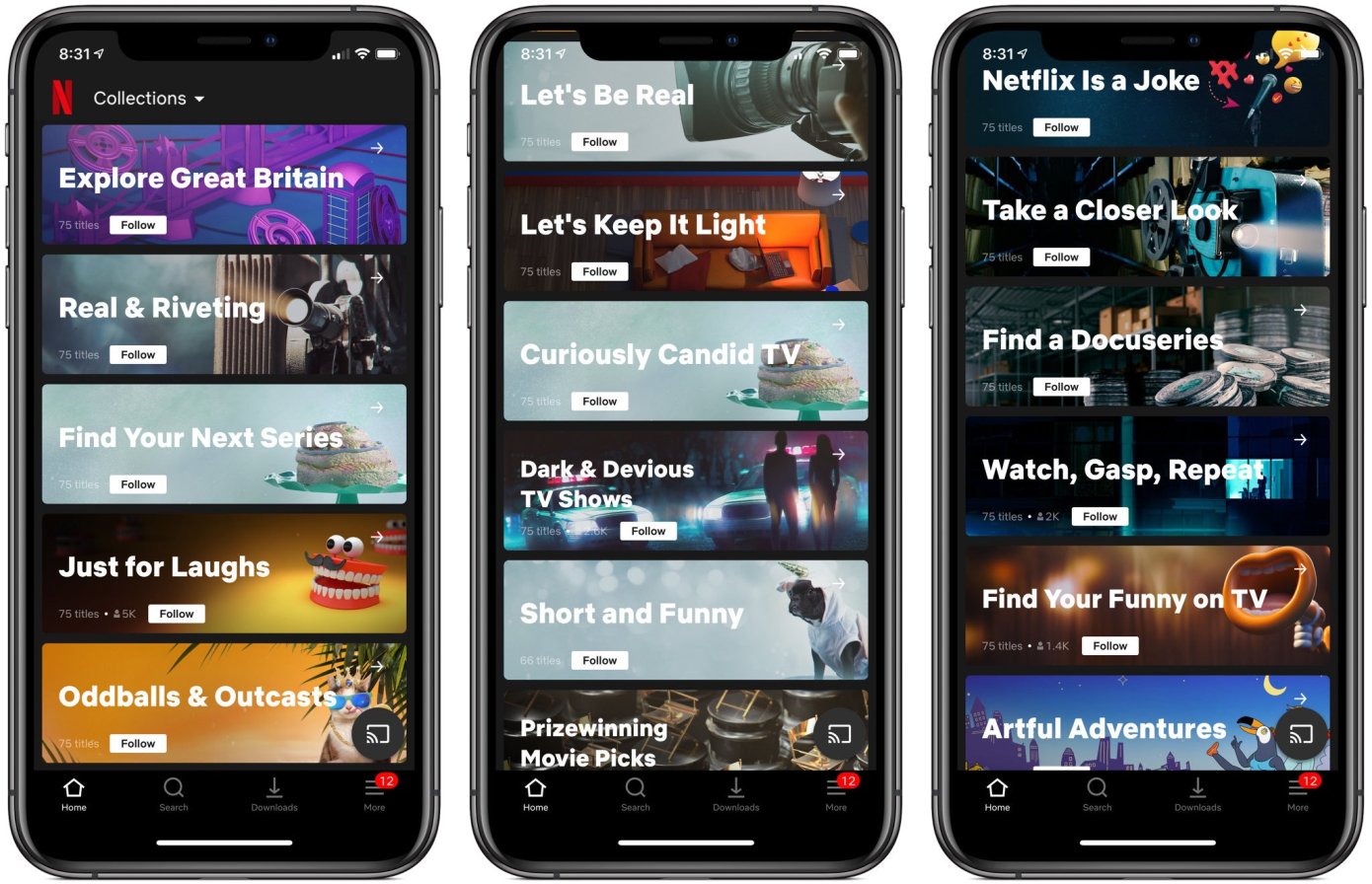 Netflix Tests Human Curated 'Collections' Feature on iOS 1