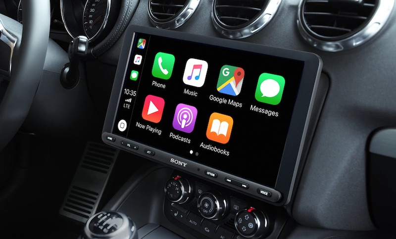 Sony's Latest CarPlay Receiver Features a Large 8.9-Inch Touchscreen That Hovers Over the Dashboard 1