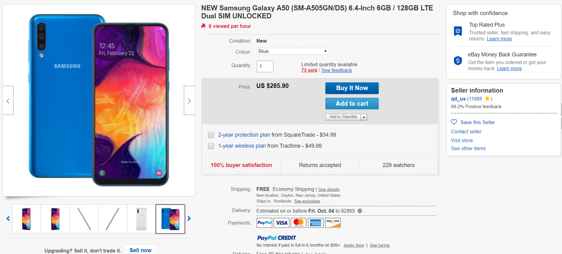 Samsung's international dual-SIM Galaxy A50 is just $285.90 on eBay 2