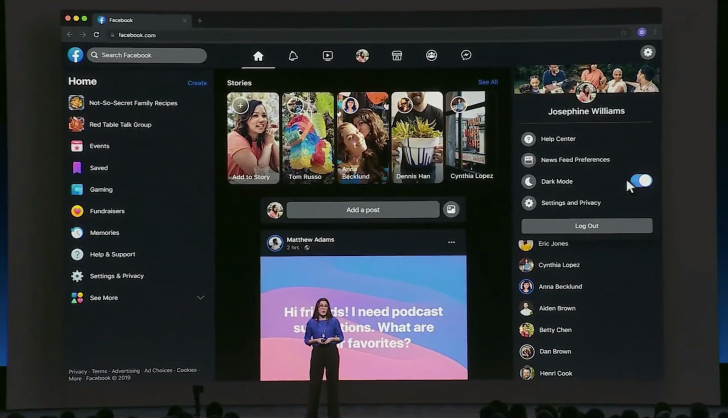 Facebook's new web interface is rolling out for some, with dark mode in tow 1