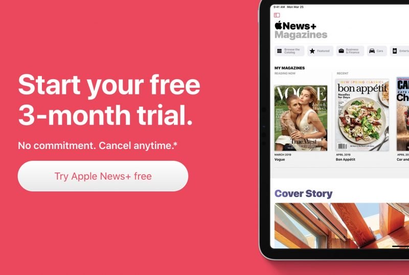 Apple News+ Offering Three-Month Free Trial in U.S. and Canada This Weekend Only 1