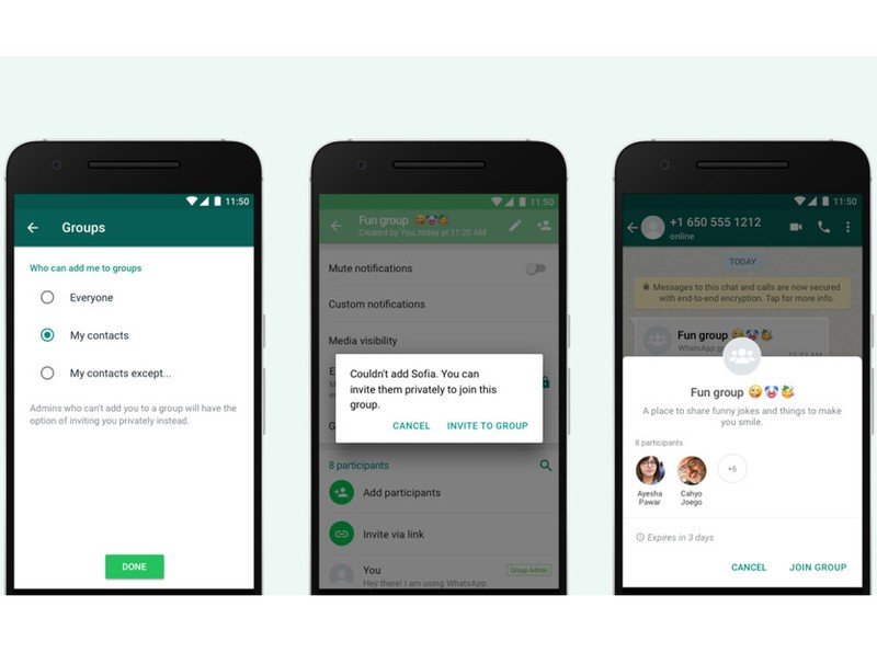 Latest WhatsApp update lets you control who can add you to a group 1