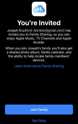 apple tv invite