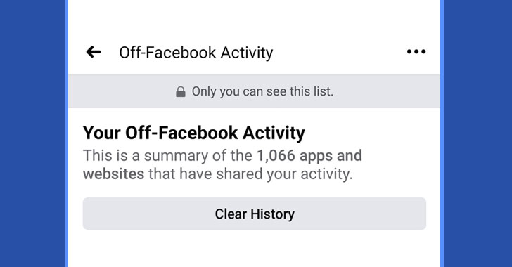 clear off-facebook activity data