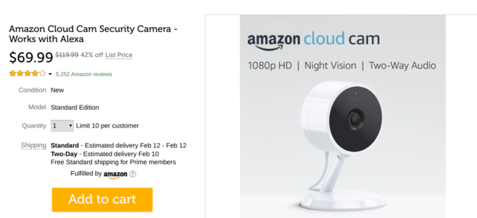 Amazon Cloud Cam hits all-time low of $70 during one-day sale Woot Sale ($50 off) 2