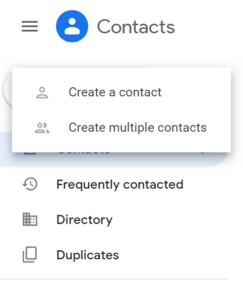 Google Contacts for web adds back the ability to create multiple contacts 1