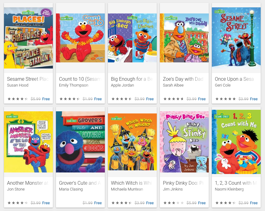 Sesame Street eBooks are free on Amazon, Google Play, and other platforms 2