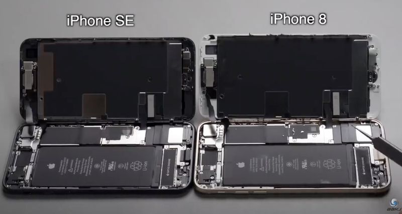 Teardown Video Compares New iPhone SE to iPhone 8 1