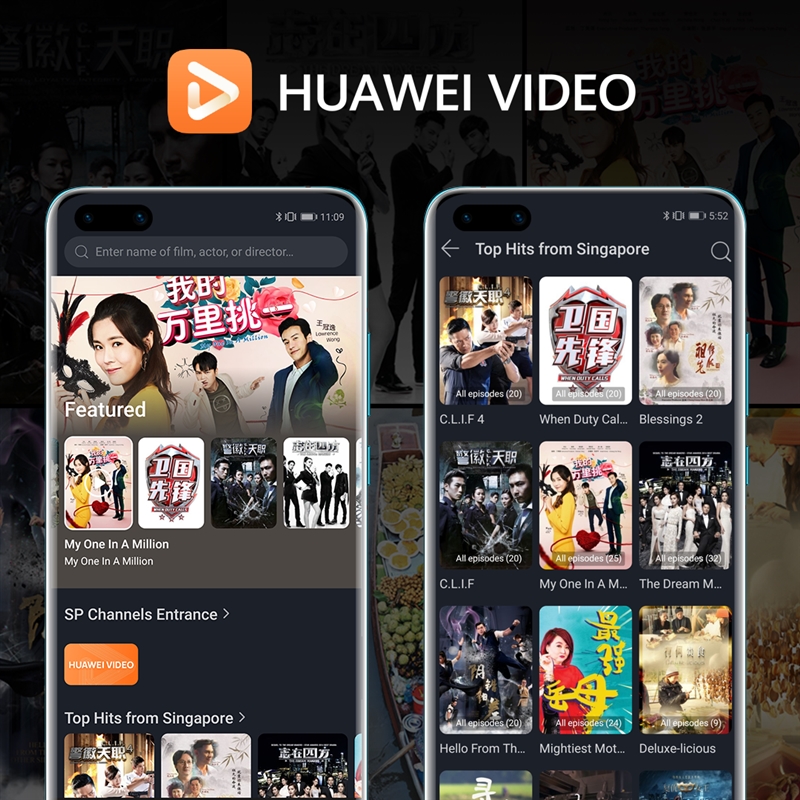 HUAWEI Video Mediacorp Singapore content