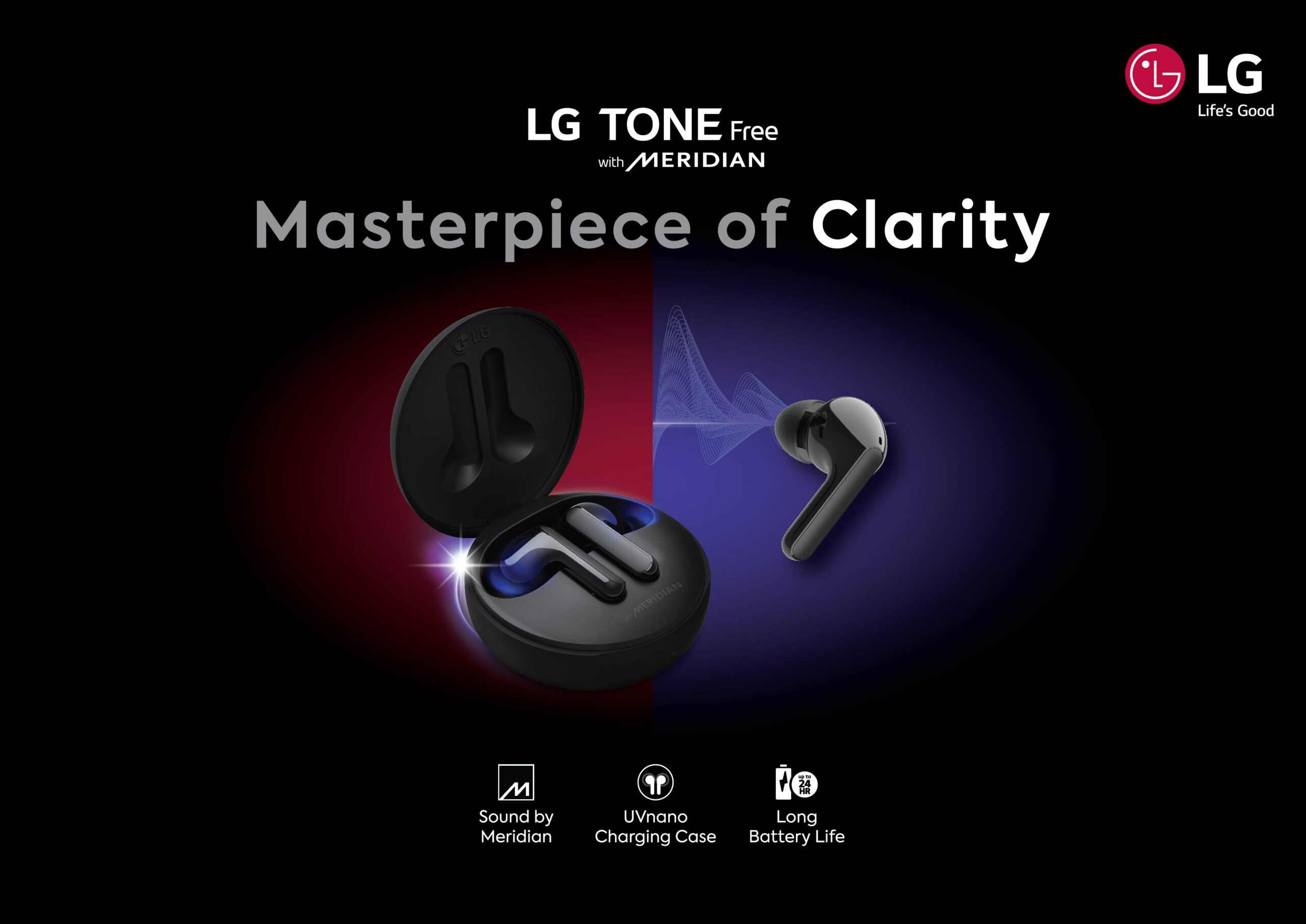 LG TONE Free earbuds with Meridian
