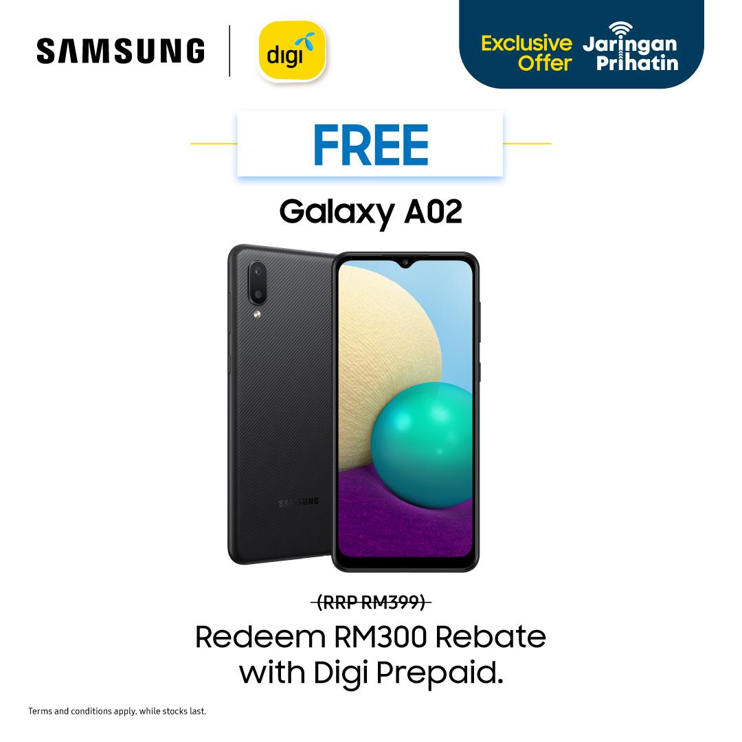 Samsung Galaxy A02- Free- Jaringan Prihatin_Digi
