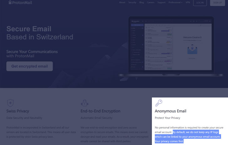ProtonMail Shares Activist's IP Address With Authorities Despite Its "No Log" Claims 2