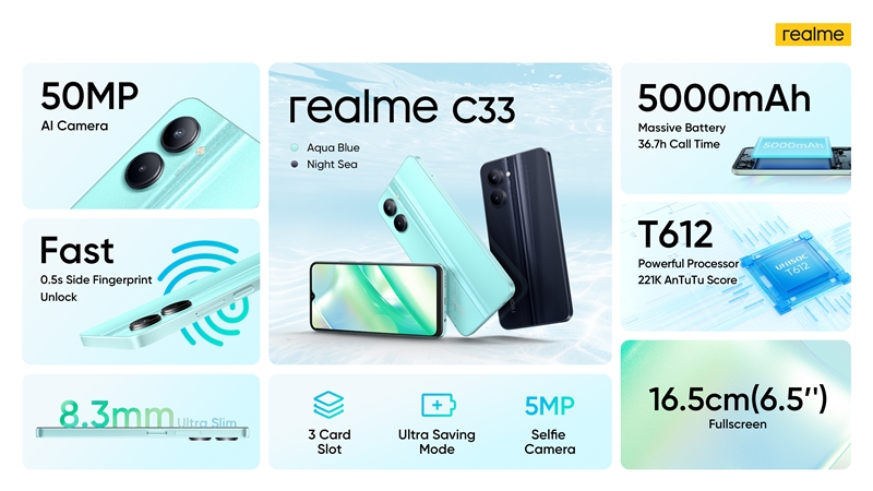 realme C33 smartphone malaysia