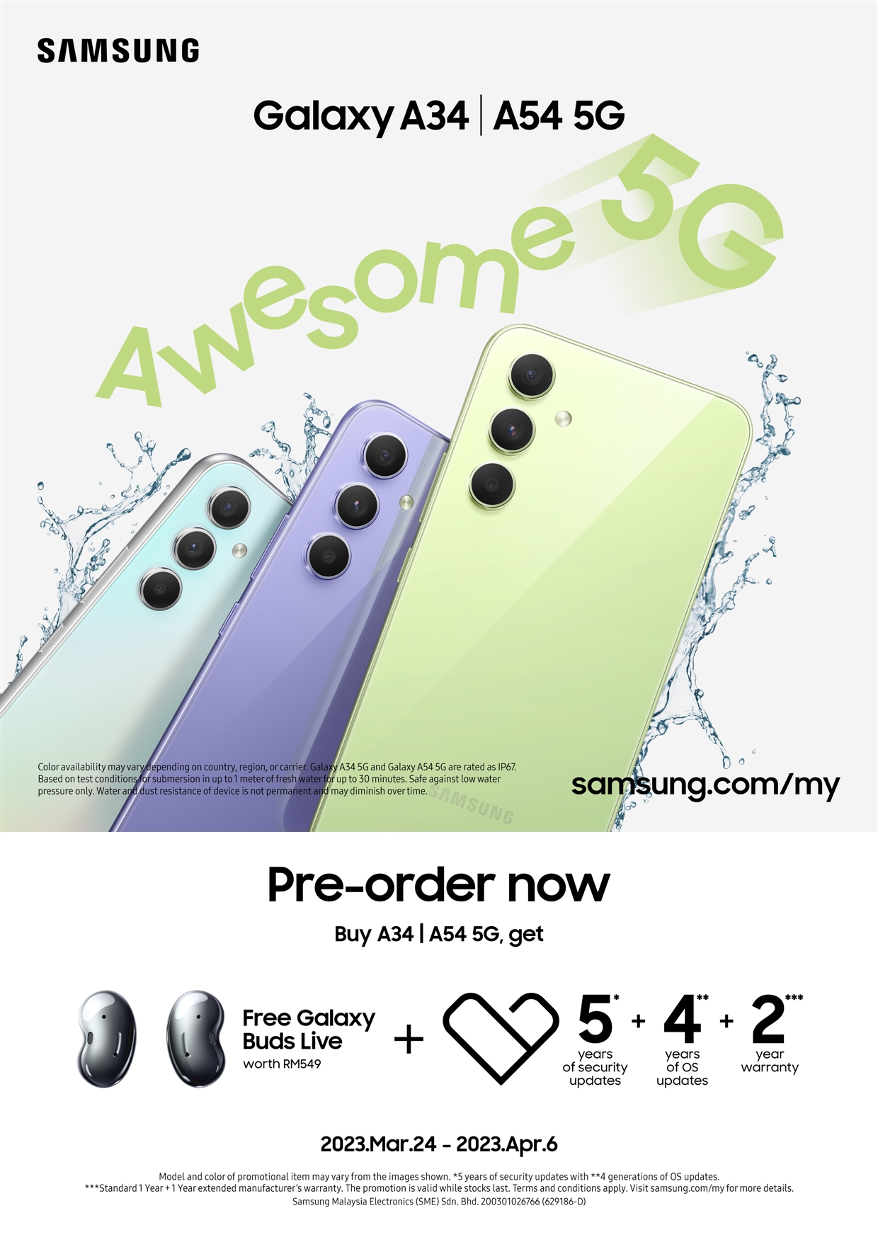 Samsung Galaxy A54 5G Galaxy A34 5G Malaysia-pre-order