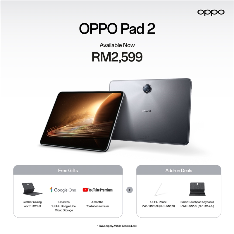 OPPO Pad 2 tablet Malaysia Price
